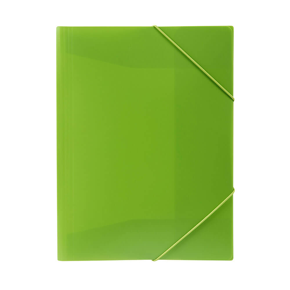 Marbig Soft Touch Brights Document Wallet (A4) - Lime