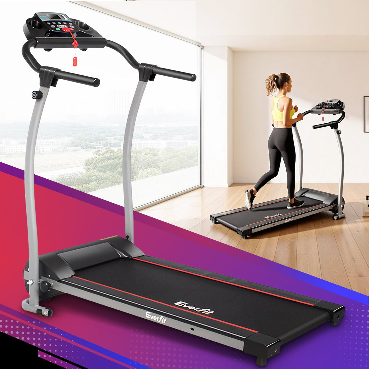 Everfit Treadmill Electric Home Gym Fitness Exercise Machine Foldable 340mm