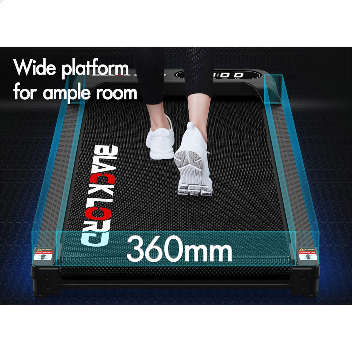 BLACK LORD Treadmill Electric Walking Pad Incline Home Gym Remote Control (Black)