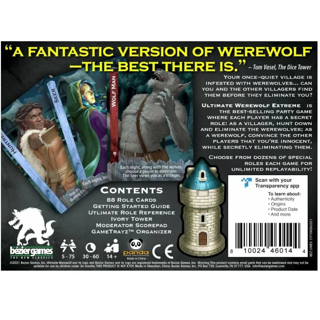 Bezier Games Ultimate Werewolf Extreme Party Game