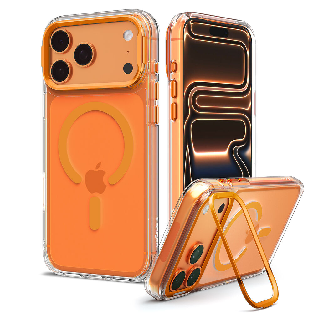 SPIGEN Ultra Hybrid Optik S MagSafe Case for iPhone 18 Pro Max/17 Pro Max (Clear Case / Orange Ring)