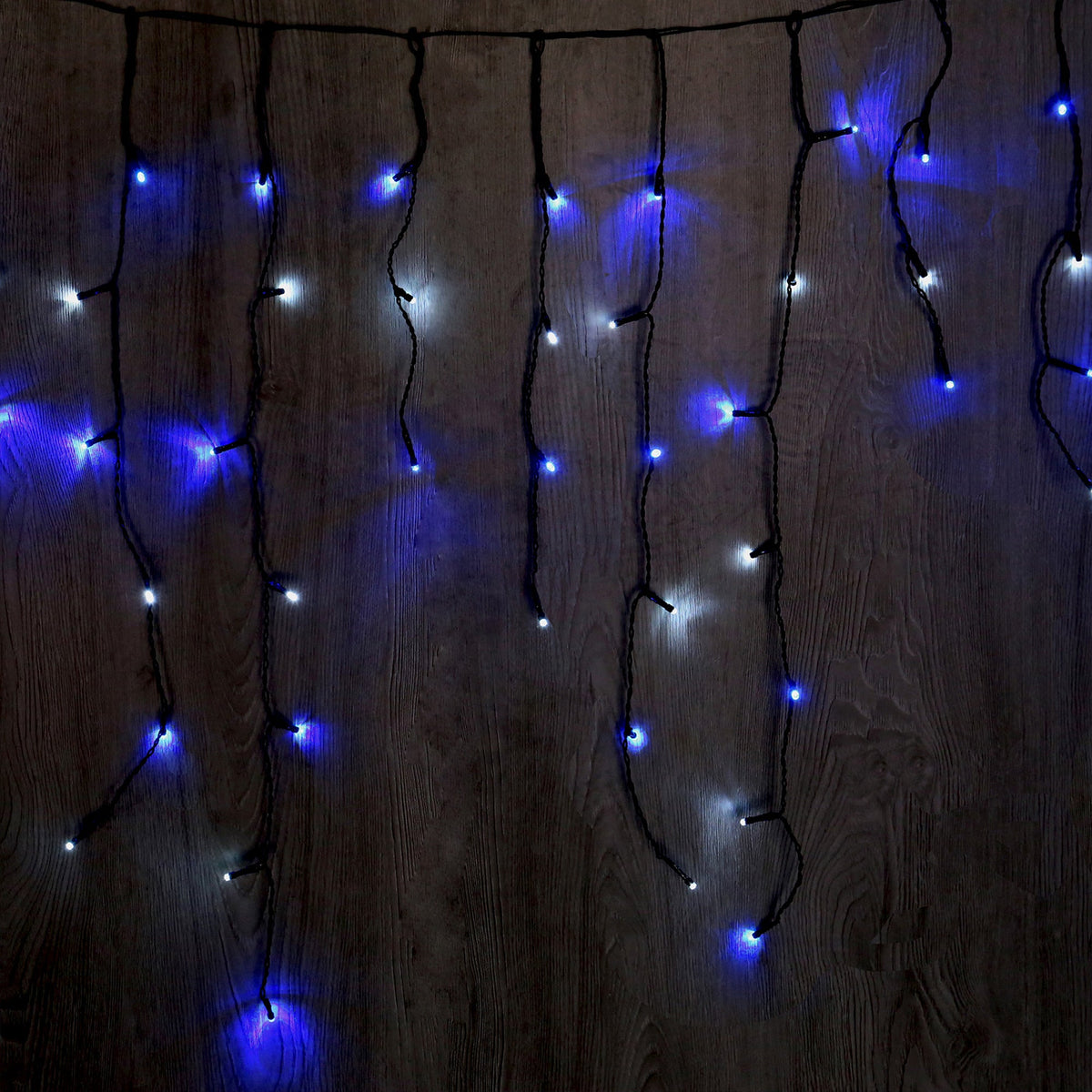 Lexi Lighting 240 LED Icicle Christmas Lights Blue and White