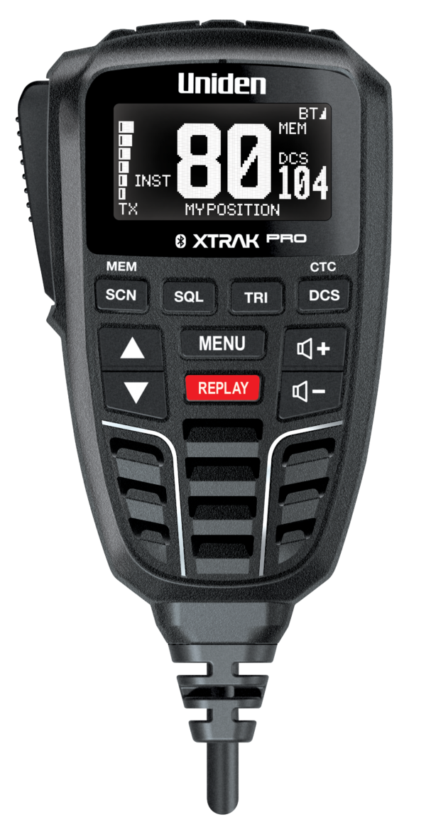 Uniden XTRAK 80 PRO Smart UHF Radio with Large OLED Display and Location Sharing