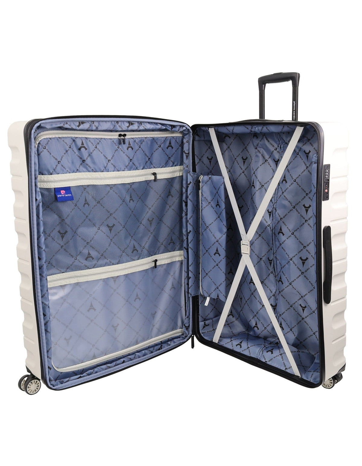 Pierre Cardin Hard-Shell Luggage Set (Medium & Cabin, Snow) 2-Pieces