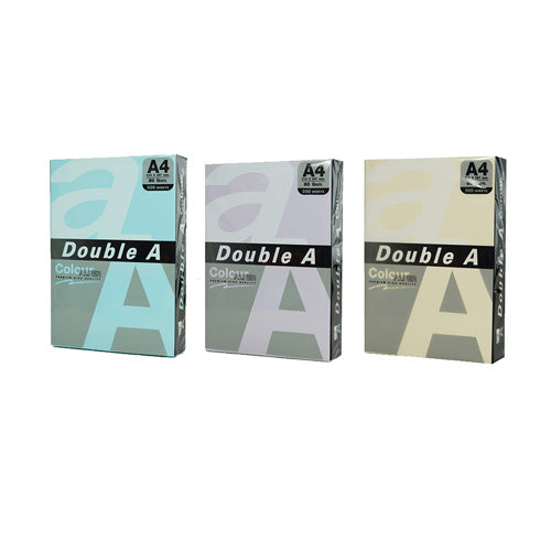 Double A A4 80gsm Pastel Colour Copy Paper 500pcs - Rainbow