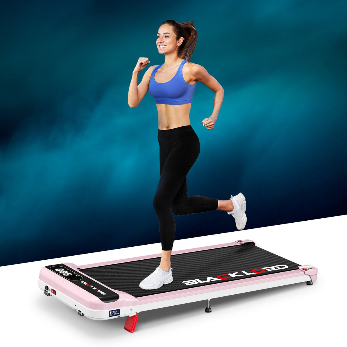 BLACK LORD Treadmill Electric Walking Pad Incline Home Gym Remote Control (Pink)
