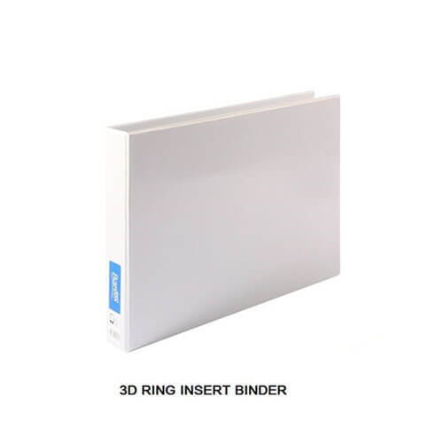 Bantex Landscape Insert Binder White 38mm A3 - 2 D-Ring