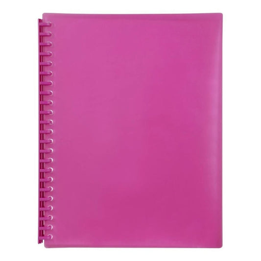 Marbig Refillable Display Book A4 (Translucent) - Pink