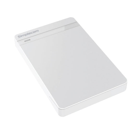 Simplecom Tool Free 2.5in SATA HDD SSD to USB 3.0 Hard Drive Enclosure (White)