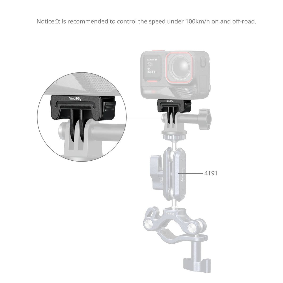 SmallRig Quick Release Mount Adapter for Insta360 X5 / X4 Air / Ace Pro 2 / Ace Pro / Ace 6303