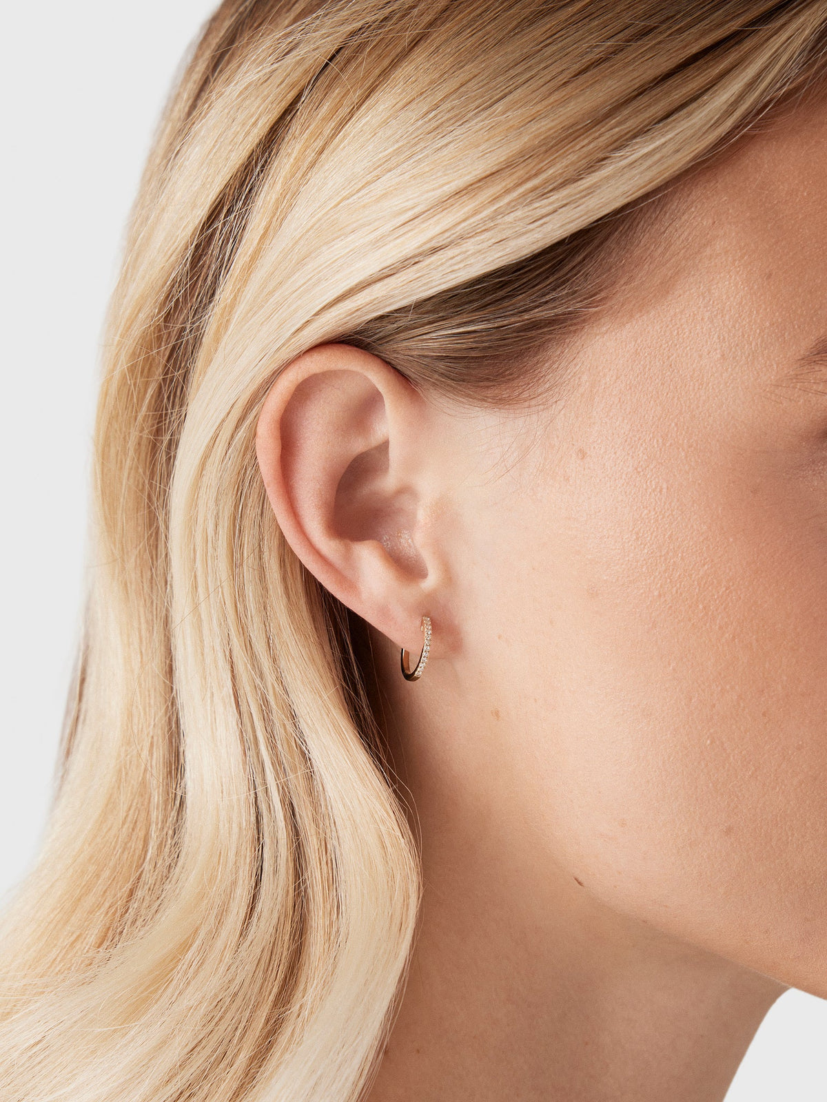 Francie B. Diamond Mini Everyday Hoop Earrings