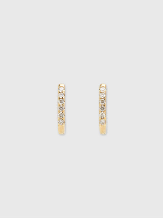 Francie B. Diamond Oval Everyday Hoop Earrings
